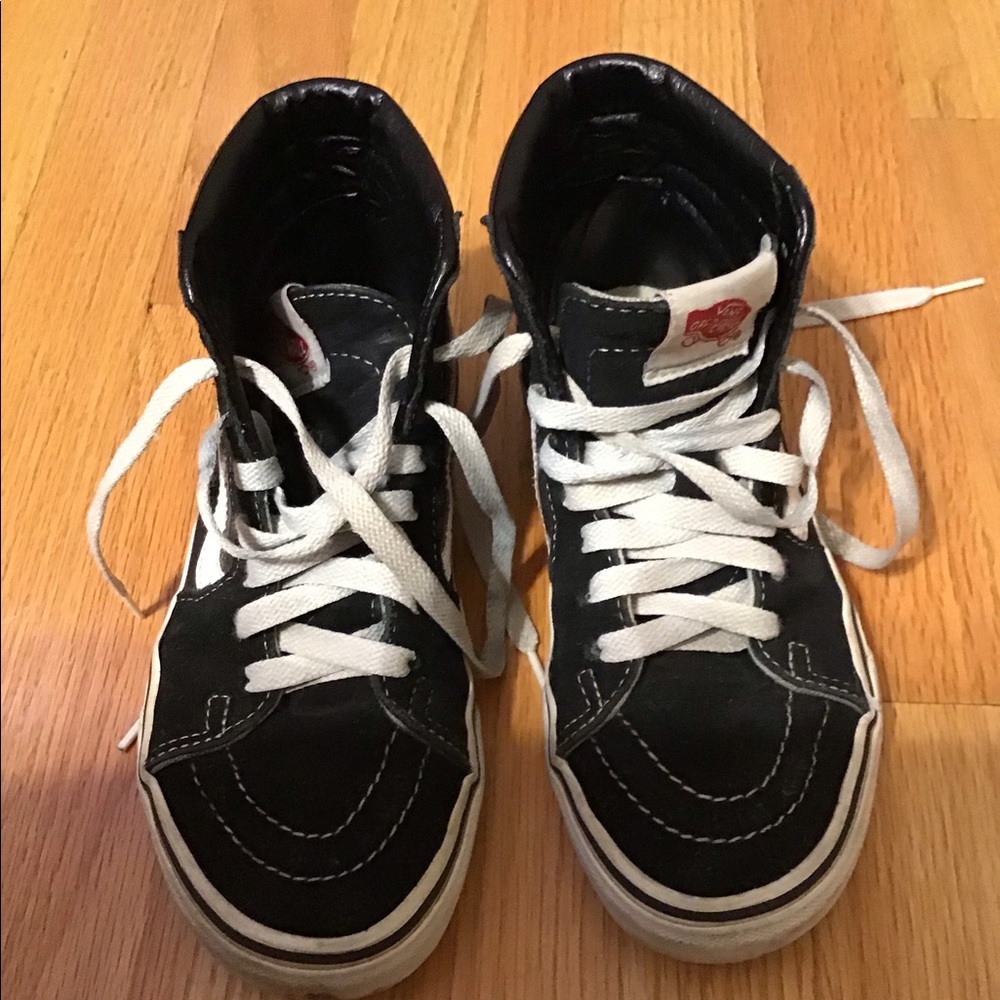 Black high top Vans